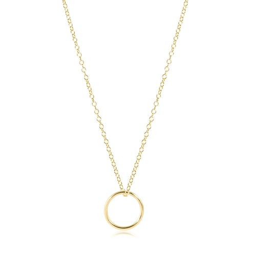 16" necklace gold - halo gold charm by enewton