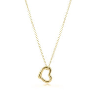 16" necklace gold - love gold charm by enewton