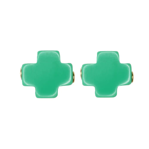 signature cross studs - off white by enewton
