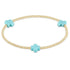 signature cross gold pattern 2mm bead bracelet - turquoise by enewton - A. Dodson's