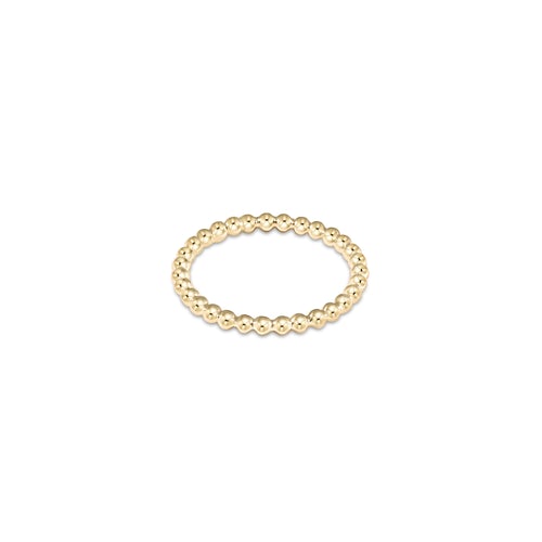 classic gold 2mm bead ring by enewton