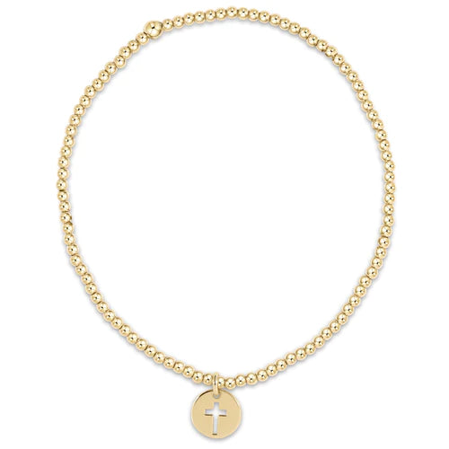 classic gold 2mm bead bracelet - blessed small gold disc by enewton - A. Dodson's