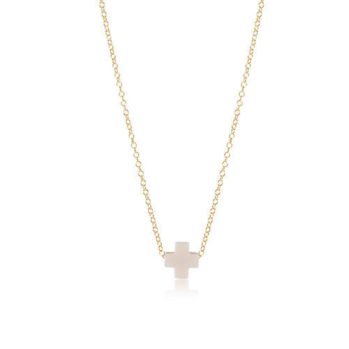 16" necklace gold - love gold charm by enewton