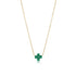 16" necklace gold - signature cross - emerald by enewton