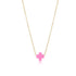 16" necklace gold - signature cross - bright pink by enewton