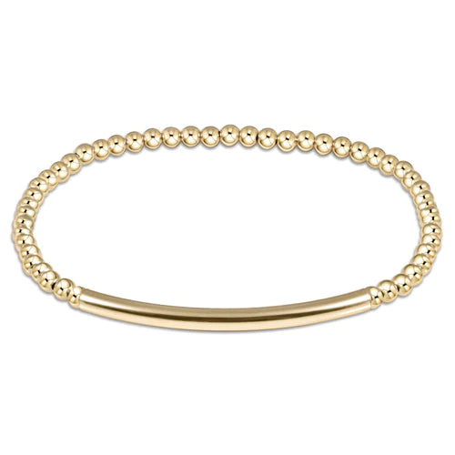 classic gold 3mm bead bracelet - bliss bar smooth gold by enewton - A. Dodson's