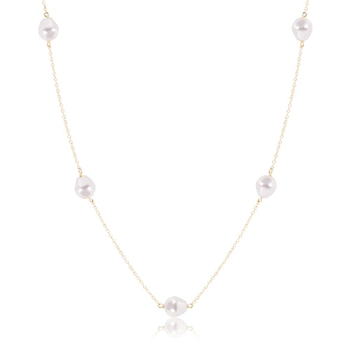 15" choker admire simplicity chain gold - pearl by enewton