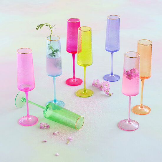 Rainbow Champagne Flute - 8 Colors