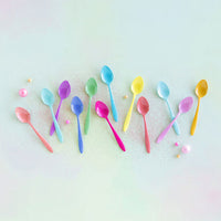 Sugar Sweet Spoon, 12 Asst, Enameled Stainless, 6.5"