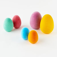 Flocked Egg, 6 Colors