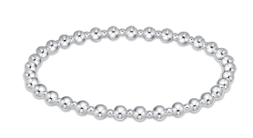 classic grateful pattern 4mm bead bracelet - sterling by enewton
