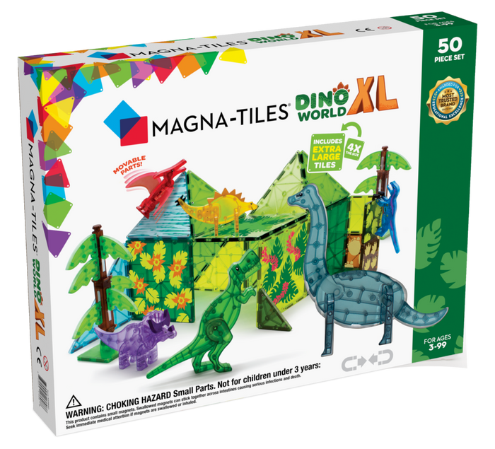 MAGNA-TILES Dino World XL 50-Piece Set