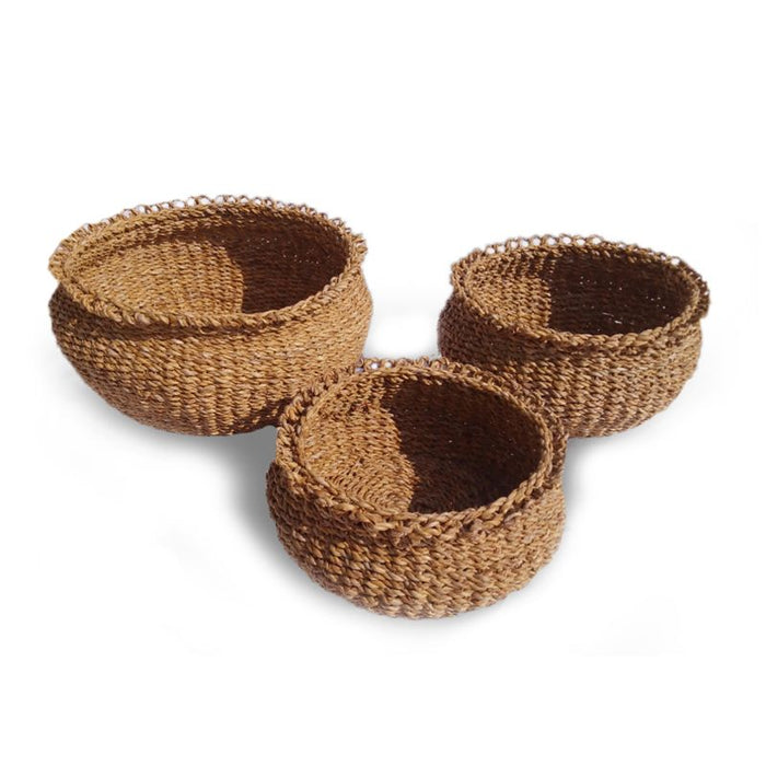 SEAGRASS LOOP BASKETS, SET OF 3 BY NAPA HOME & GARDEN
