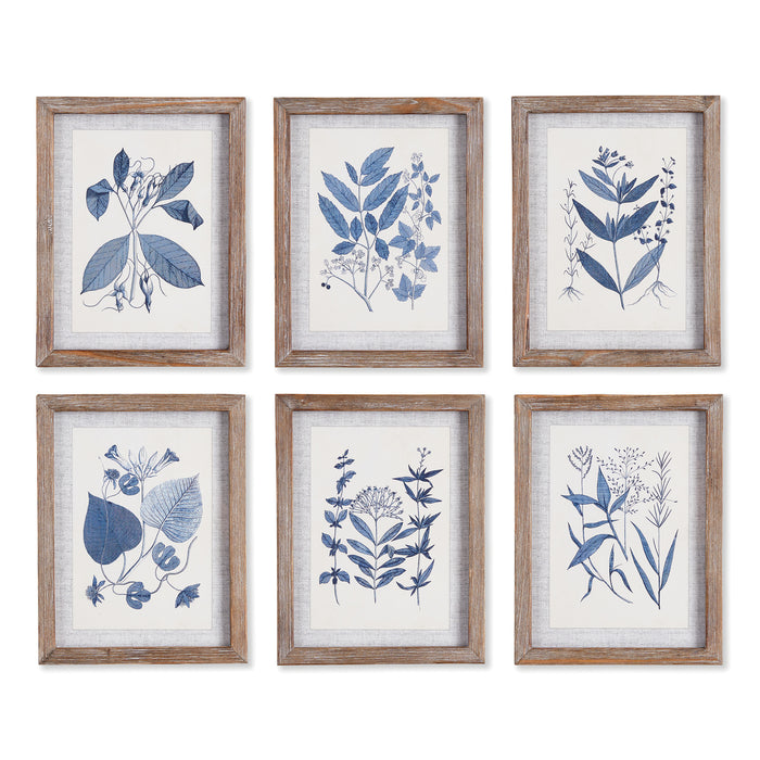 BLUE LEAF PETITE PRINTS, SET OF 6 BY NAPA HOME & GARDEN