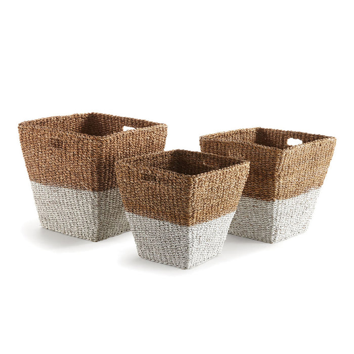 SEAGRASS RECTANGULAR STORAGE BASKETS, SET OF 3 BY NAPA HOME & GARDEN