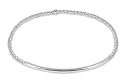 classic sterling 2mm bead bracelet - bliss bar silver by enewton