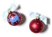 Coton Colors Blue Crab Glass Ornament
