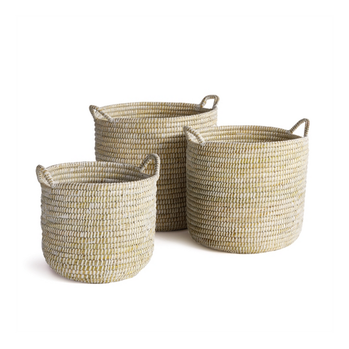 RIVERGRASS RD BASKETS W/HNDLES ST/3 BY NAPA HOME & GARDEN