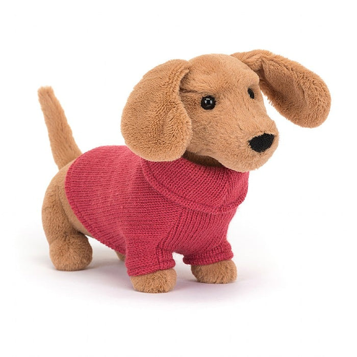 Sweater Sausage Dog Pink By Jellycat