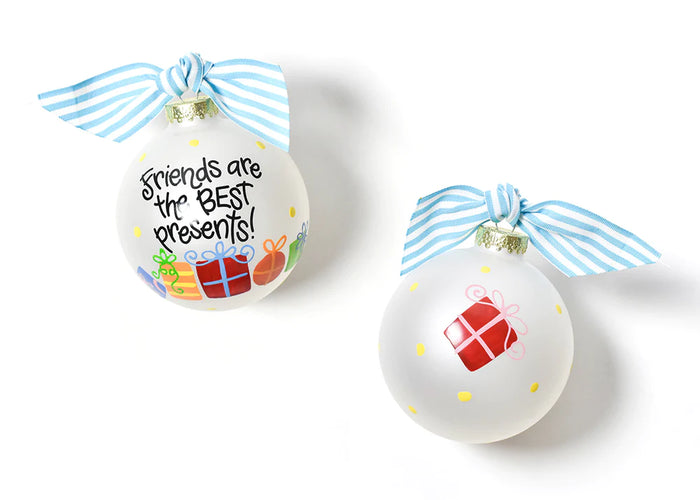 Coton Colors Friends Are The Best Presents Glass Ornament