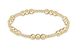 classic joy pattern 5mm bead bracelet - gold by enewton