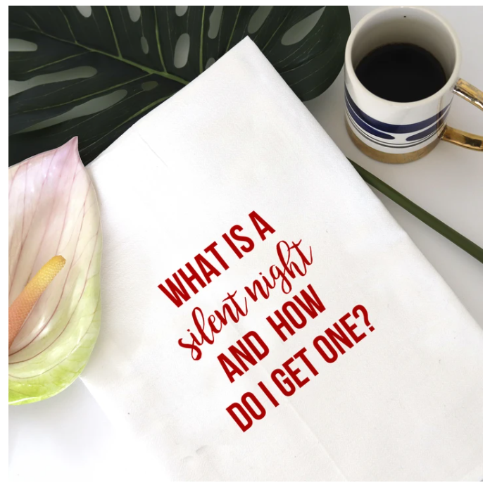 WHAT IS A SILENT NIGHT CHRISTMAS DISH TOWEL