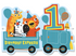 BIRTHDAY TRAIN CARD - 1 YEAR OLD - A. Dodson's