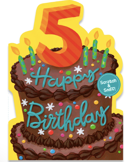 SCRATCH AND SNIFF - 5 YEAR OLD CARD