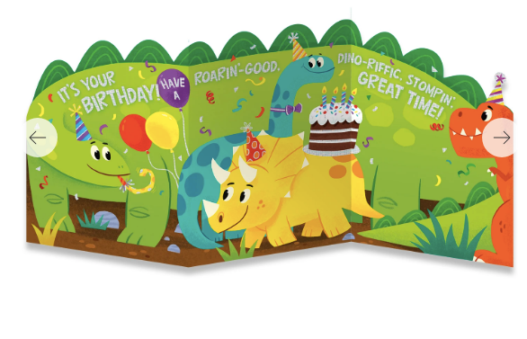 TRI-FOLD - DINOSAUR CARD