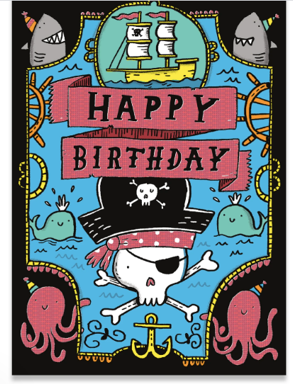 NEON PIRATE CARD