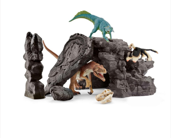 DINO SET WITH CAVE BY SCHLEICH - A. Dodson's