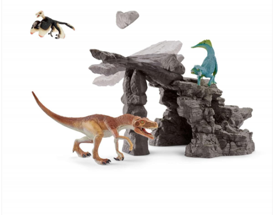 DINO SET WITH CAVE BY SCHLEICH - A. Dodson's