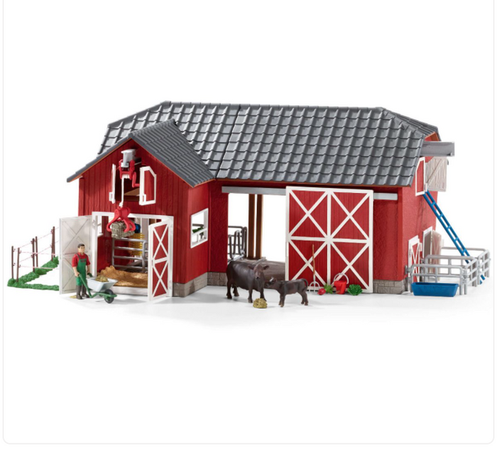 LARGE FARM WITH BLACK ANGUS BY SCHLEICH