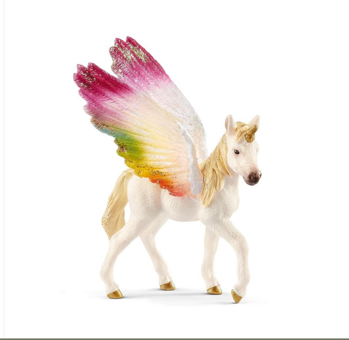 WINGED RAINBOW UNICORN FOAL BY SCHLEICH