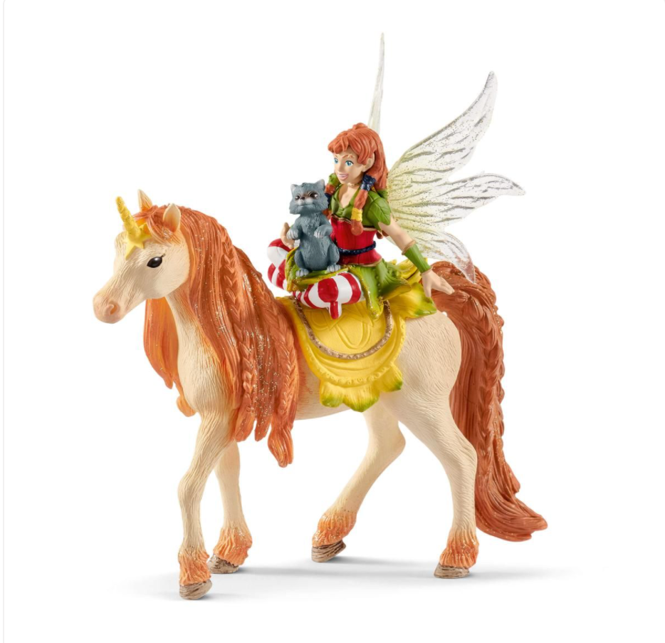 FAIRY MARWEEN WITH GLITTER UNICORN BY SCHLEICH - A. Dodson's