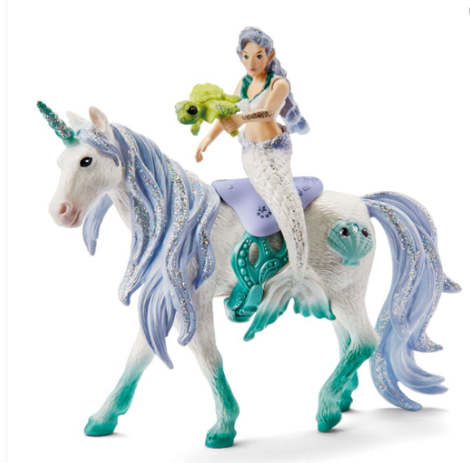 MERMAID RIDING ON SEA UNICORN BY SCHLEICH - A. Dodson's