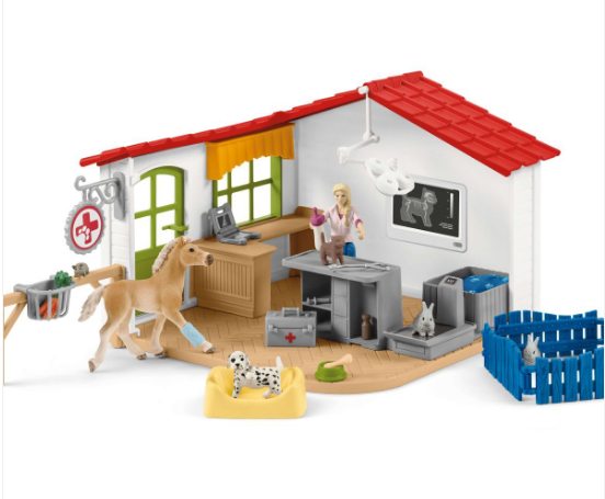 VETERINARIAN PRACTICE WITH PETS BY SCHLEICH