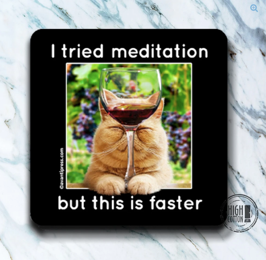 CAT MEDITATION COASTER - A. Dodson's