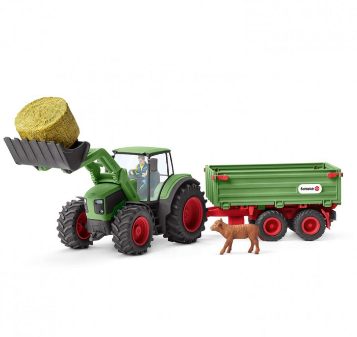 TRACTOR WITH TRAILER  BY SCHLEICH