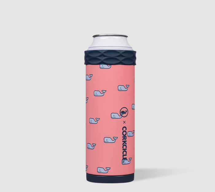 VINEYARD VINES WHALE REPEAT SLIM ARCTICAN CAN COOLER CORKCICLE