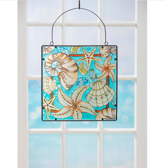 Coastal Stained Glass Wall Art