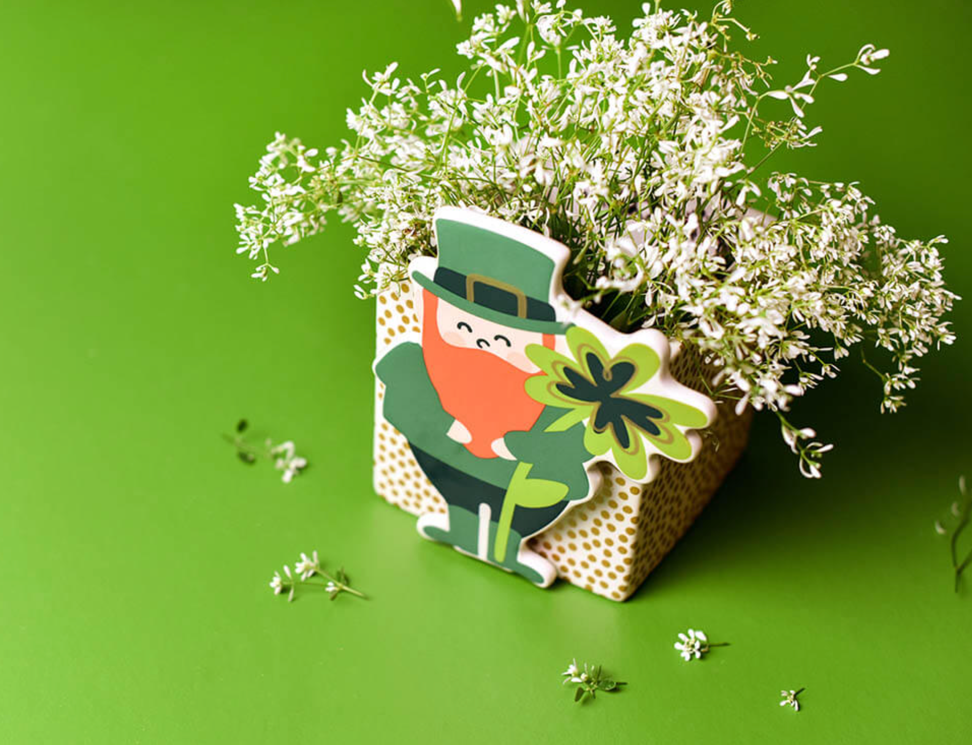 HAPPY EVERYTHING LEPRECHAUN MINI ATTACHMENT - A. Dodson's