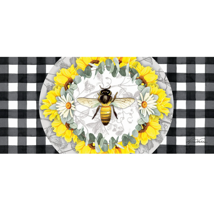 Honey Bee and Flowers Sassafras Switch Mat