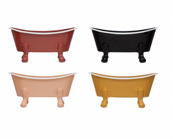 Metal Bathtub Soap Dish, 4 Colors