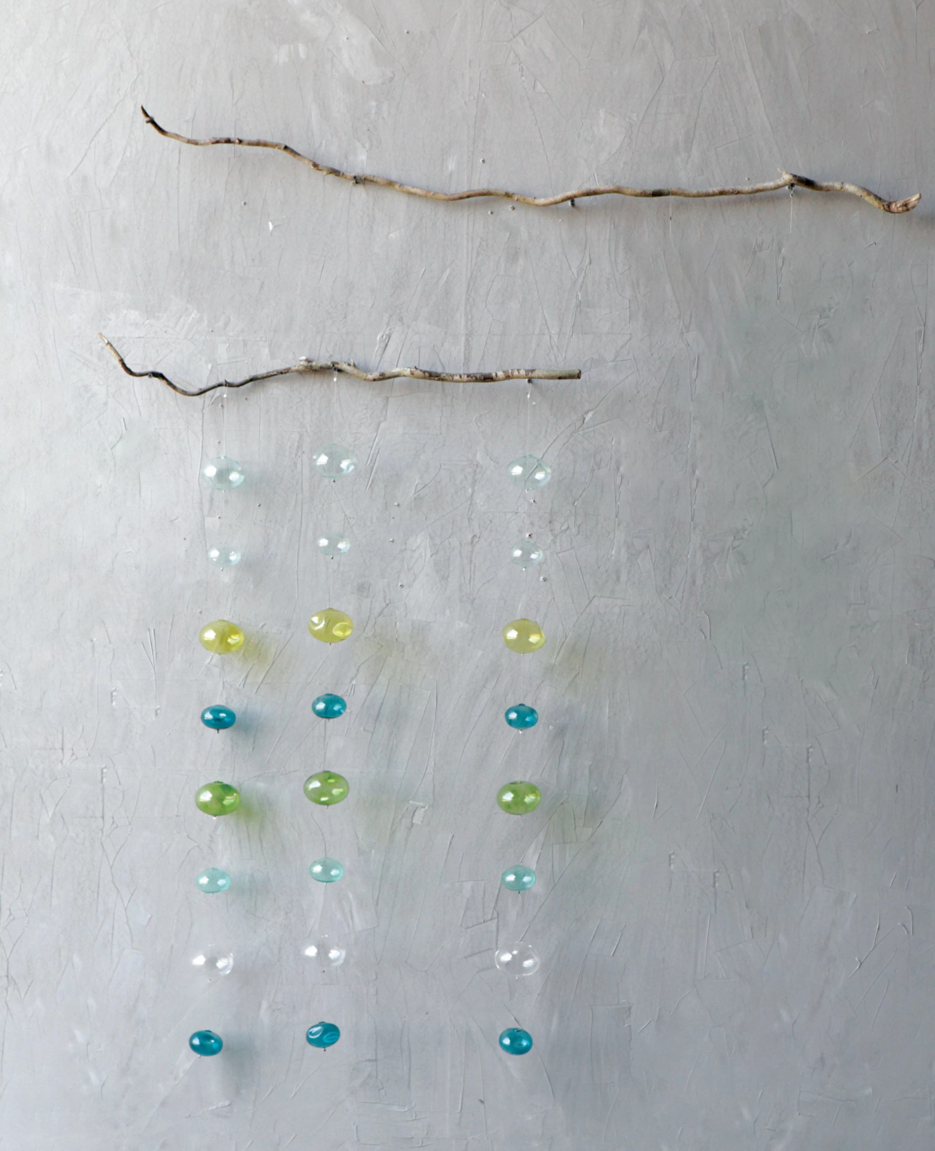 HAND BLOWN BUBBLE GLASS GARLAND, FREE SHIPPING