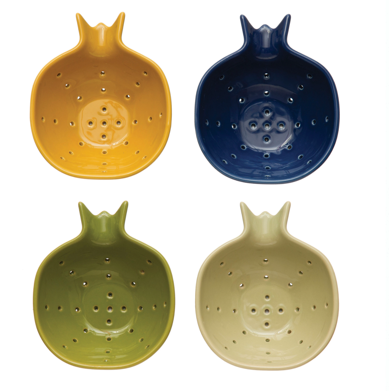 Stoneware Blueberry Bowl with Handle, 4 Colors - A. Dodson's