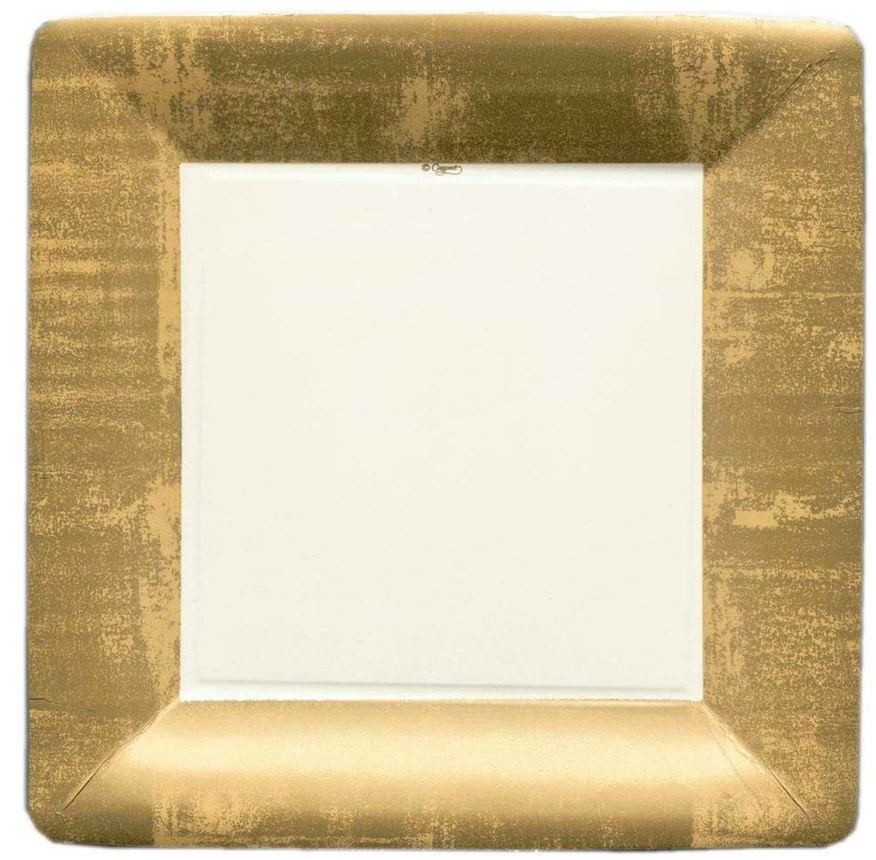 GROSGRAIN GOLD LEAF SQUARE PAPER PLATES - A. Dodson's