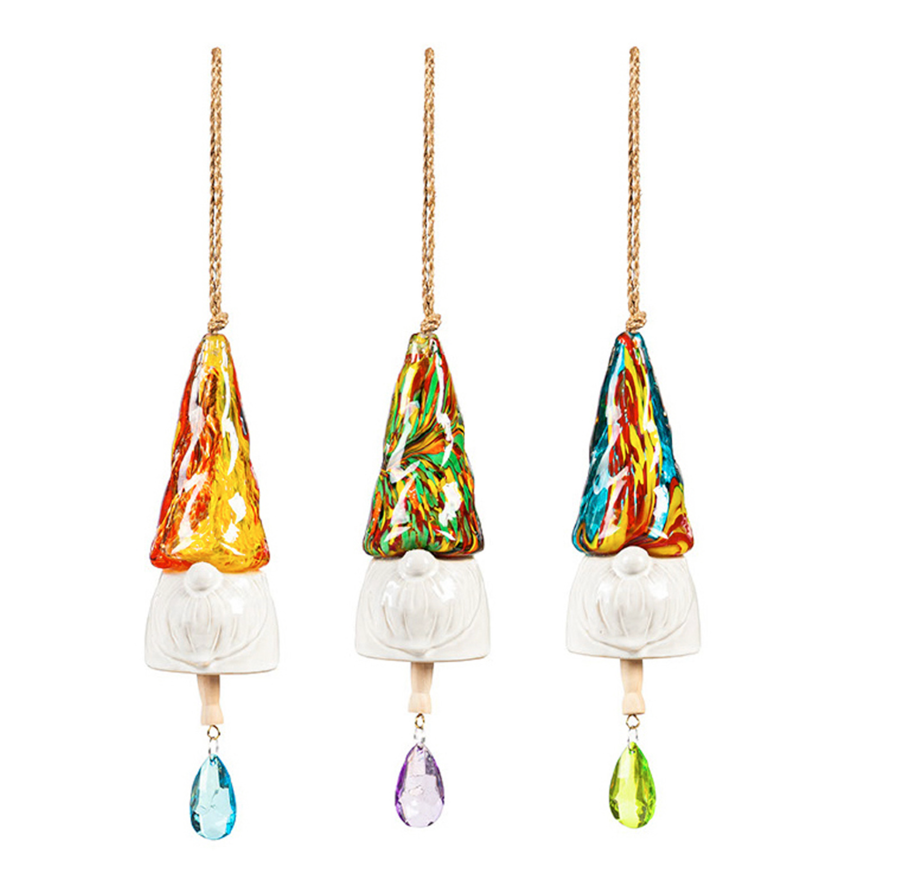 Glass Gnome Bell Chime - A. Dodson's