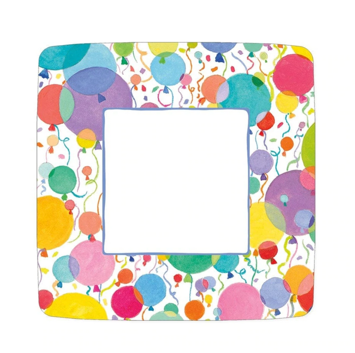BALLOONS AND CONFETTI SALAD/DESSERT PAPER PLATES