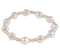 admire gold 3mm bead bracelet - pearl by enewton